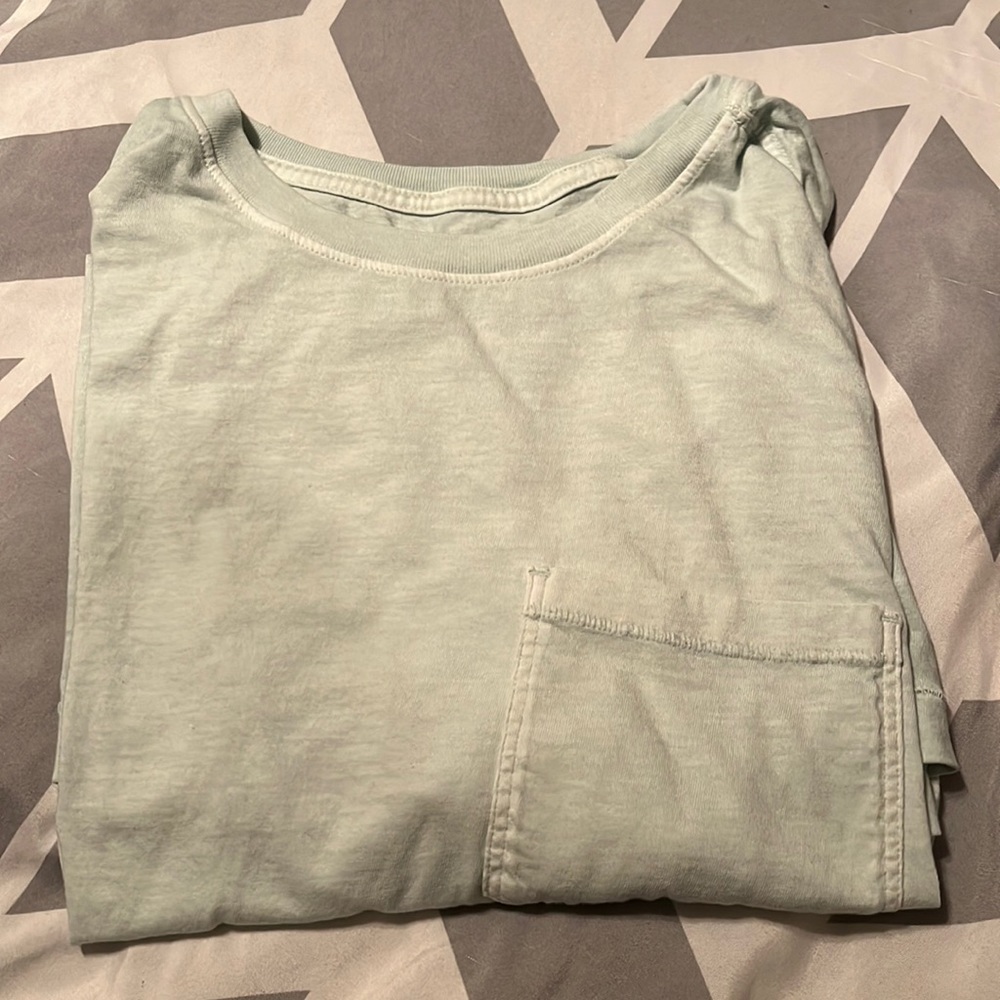 light green pocket tee